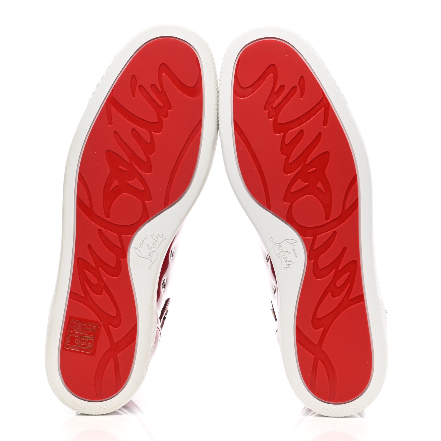Christian Louboutin Patent Mens Louis Orlato Flat Sneakers 43 Red 5 of 9