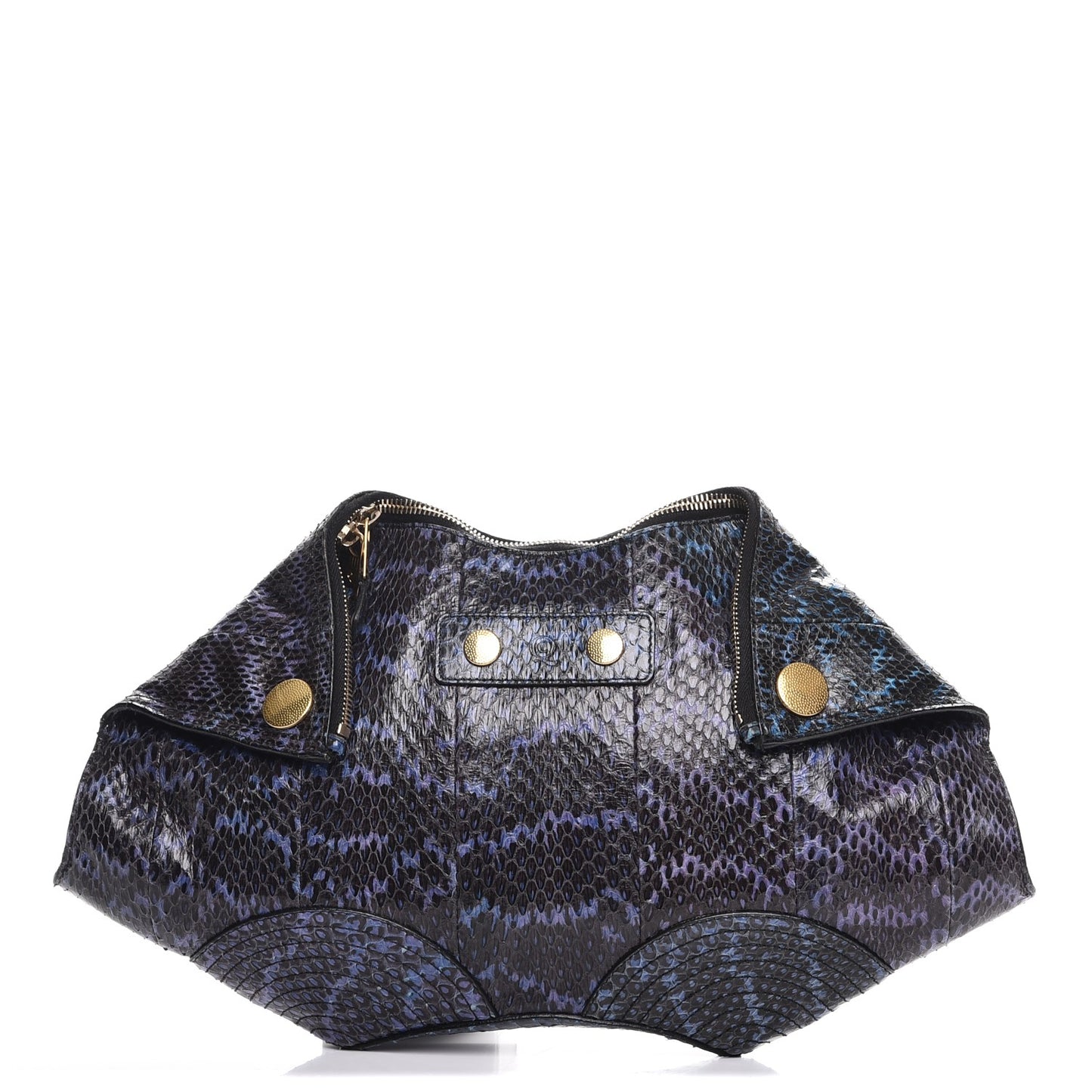 Python De Manta Clutch Blue