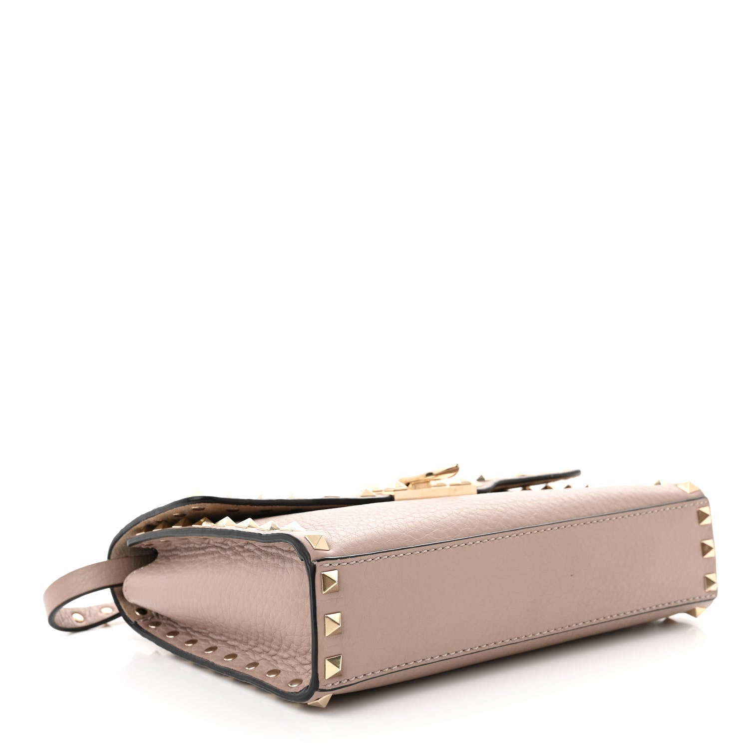 Valentino Garavani Pebbled Calfskin Medium Rockstud Flip Lock Crossbody Bag Poudre 4 of 16