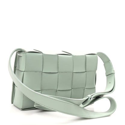 Bottega Veneta Lambskin Maxi Intreccio Small Cassette Crossbody Bag New Sauge 3 of 9