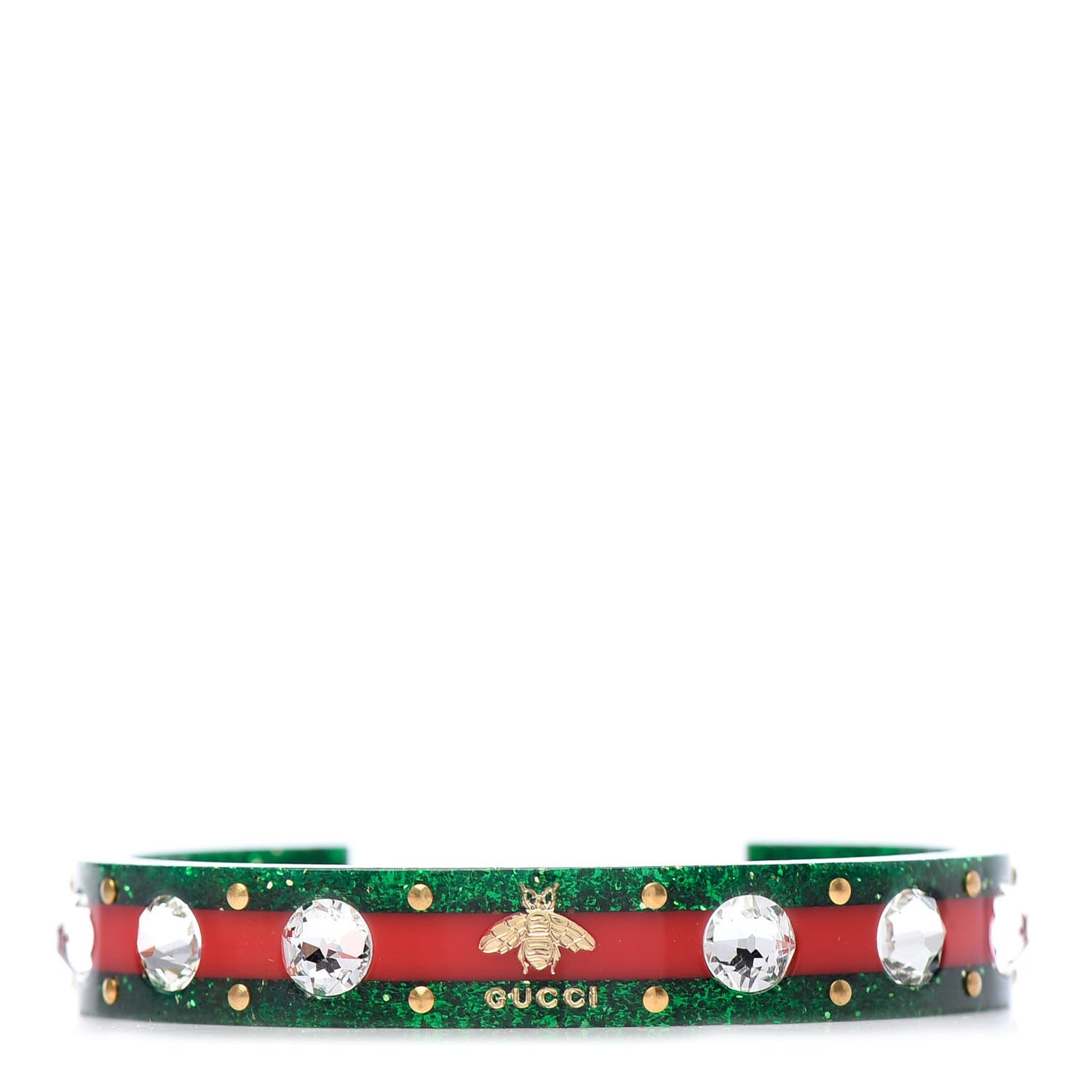 Crystal Web Cuff 18 Green Red