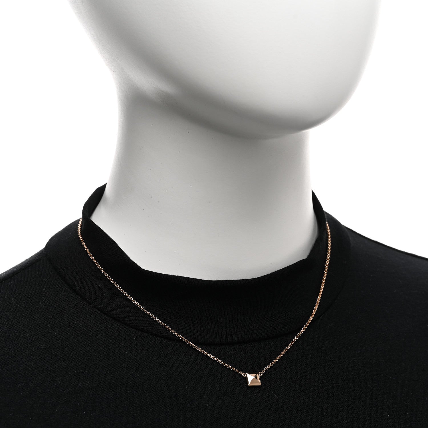 Hermes 18K Rose Gold Clou d'H Pendant Necklace 2 of 6