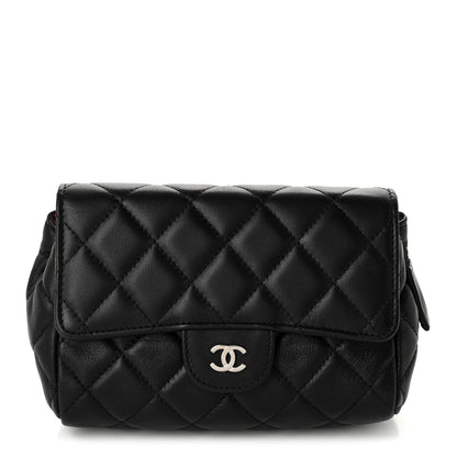 Chanel Lambskin Quilted Flap Cosmetic Case Black 1 of 10