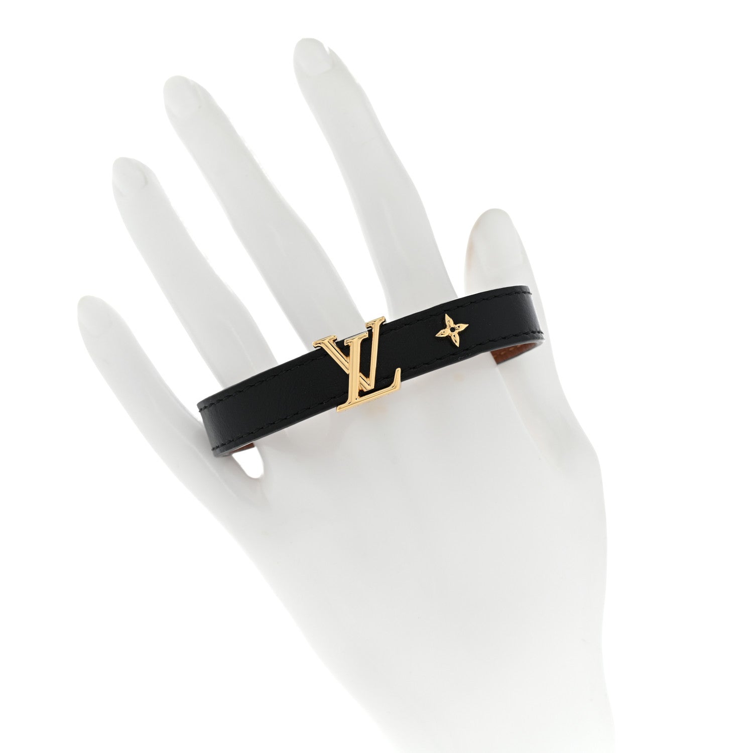 Louis Vuitton Calfskin Iconic Bracelet Black 2 of 6
