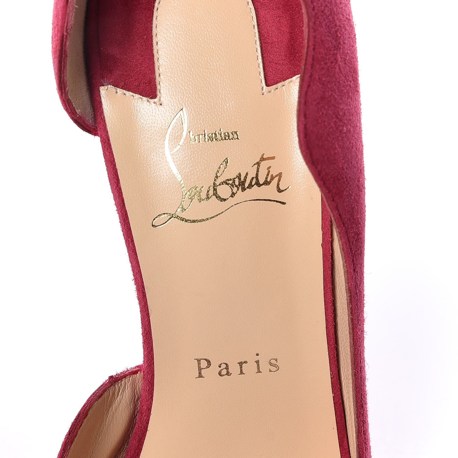 Christian Louboutin Veau Velours Deepik Half d'Orsay 100 Pumps 40 Rosa 6 of 8