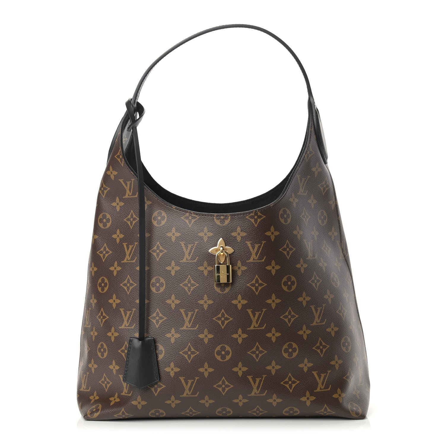 Louis Vuitton Monogram Flower Hobo Black 1 of 12