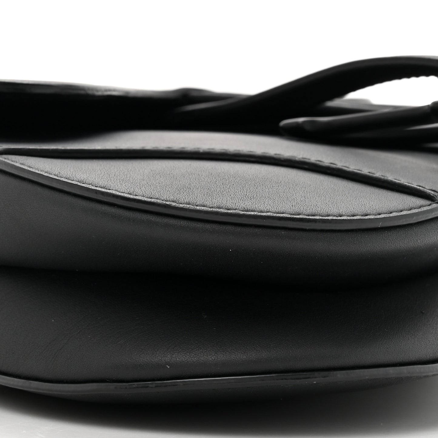 Ultra Matte Calfskin Mini Saddle Bag Black