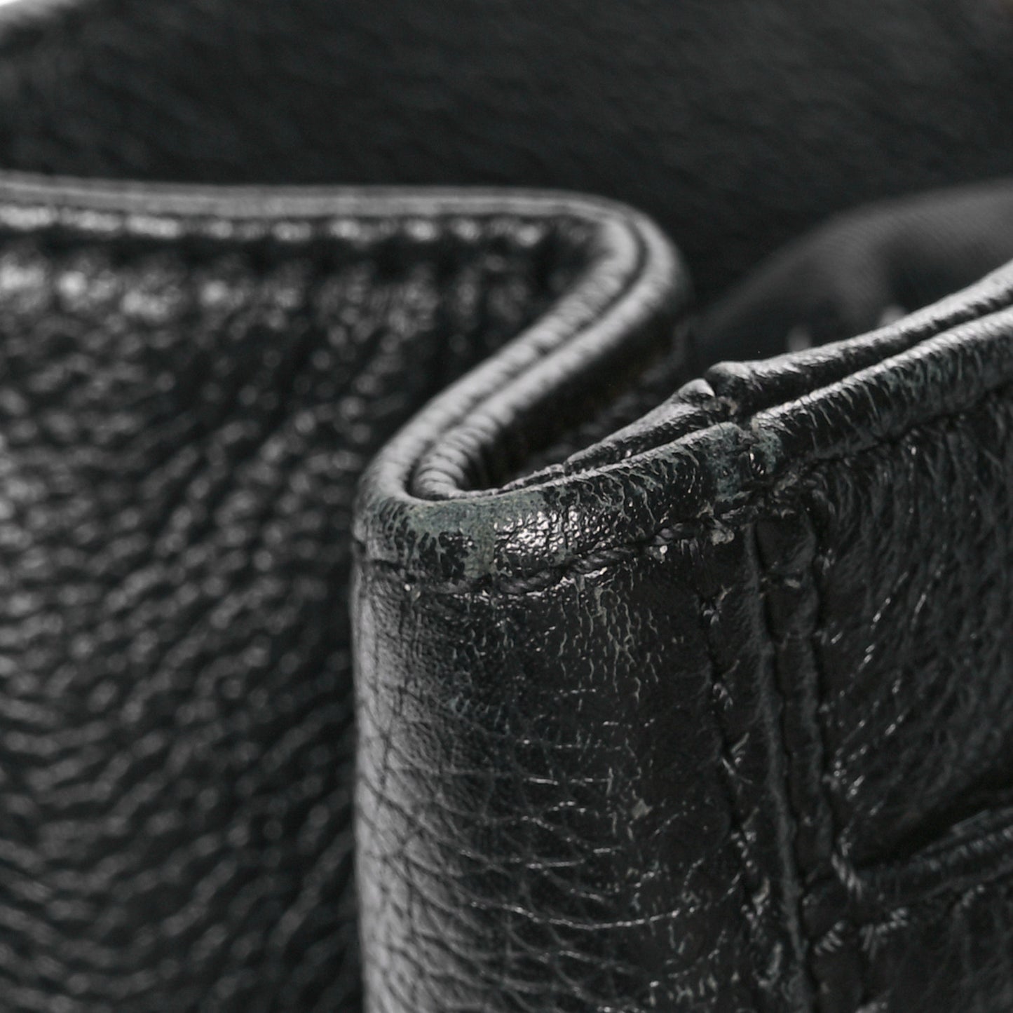 Calfskin Cerf Executive Shopper Tote Black