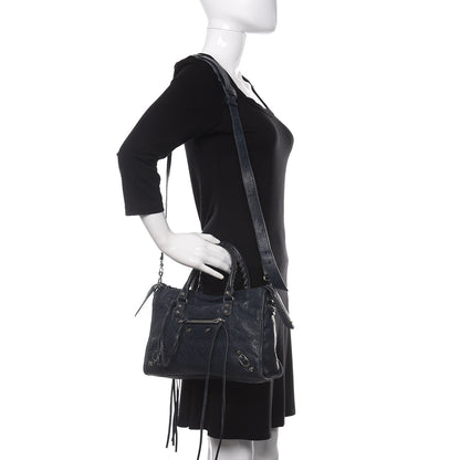 Balenciaga Agneau Classic Silver Hardware S City Bleu Obscur 2 of 12