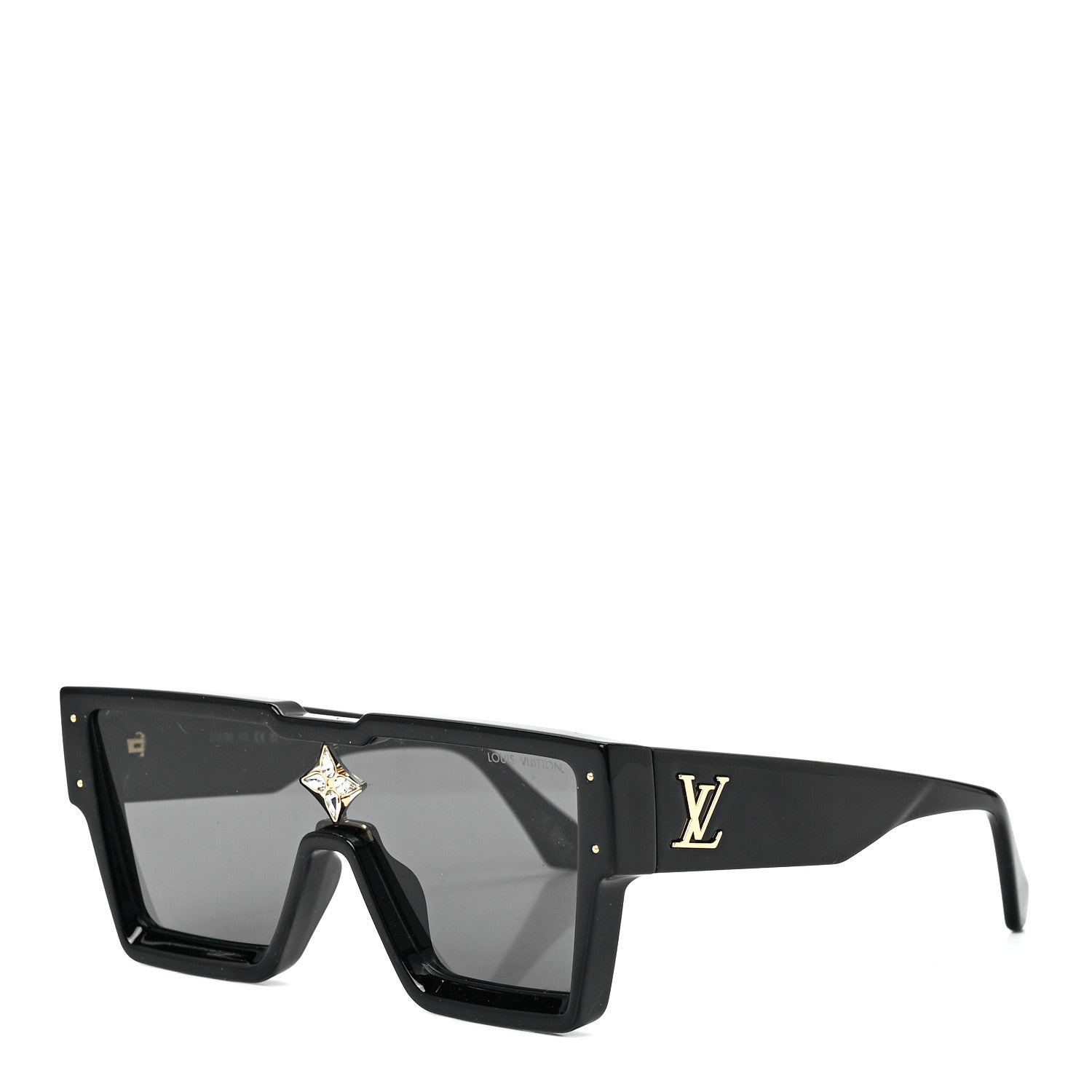 Louis Vuitton Acetate Swarovski Crystal Cyclone Sunglasses Z1578W Black 1 of 9