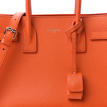 Saint Laurent Grained Calfskin Baby Sac De Jour Mandarine 9 of 13