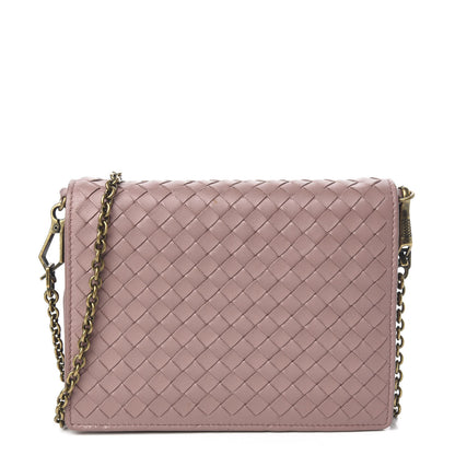 Bottega Veneta Nappa Intrecciato Chain Wallet Deco Rose 1 of 9