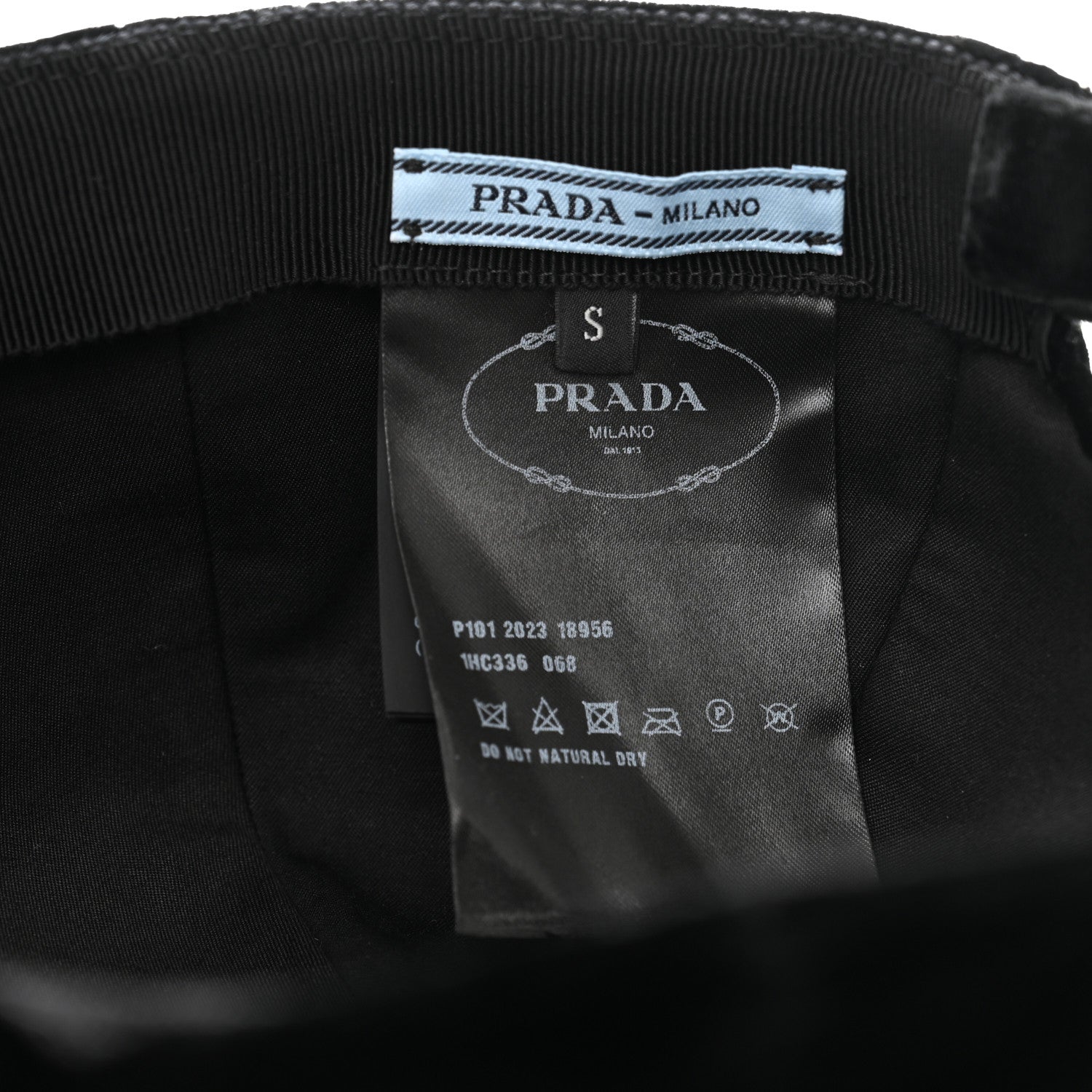 Prada Velvet Womens Baseball Cap S Black 8 of 8