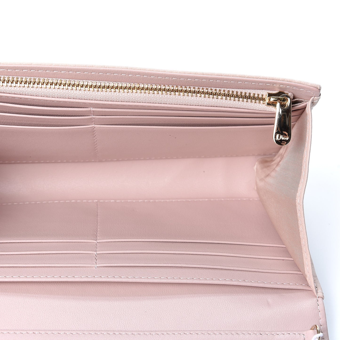 Grained Calfskin Diorama Croisiere Chain Wallet Nude
