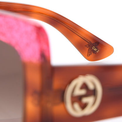 Gucci Square Frame GG0083S Sunglasses Glitter Pink Multi 7 of 10