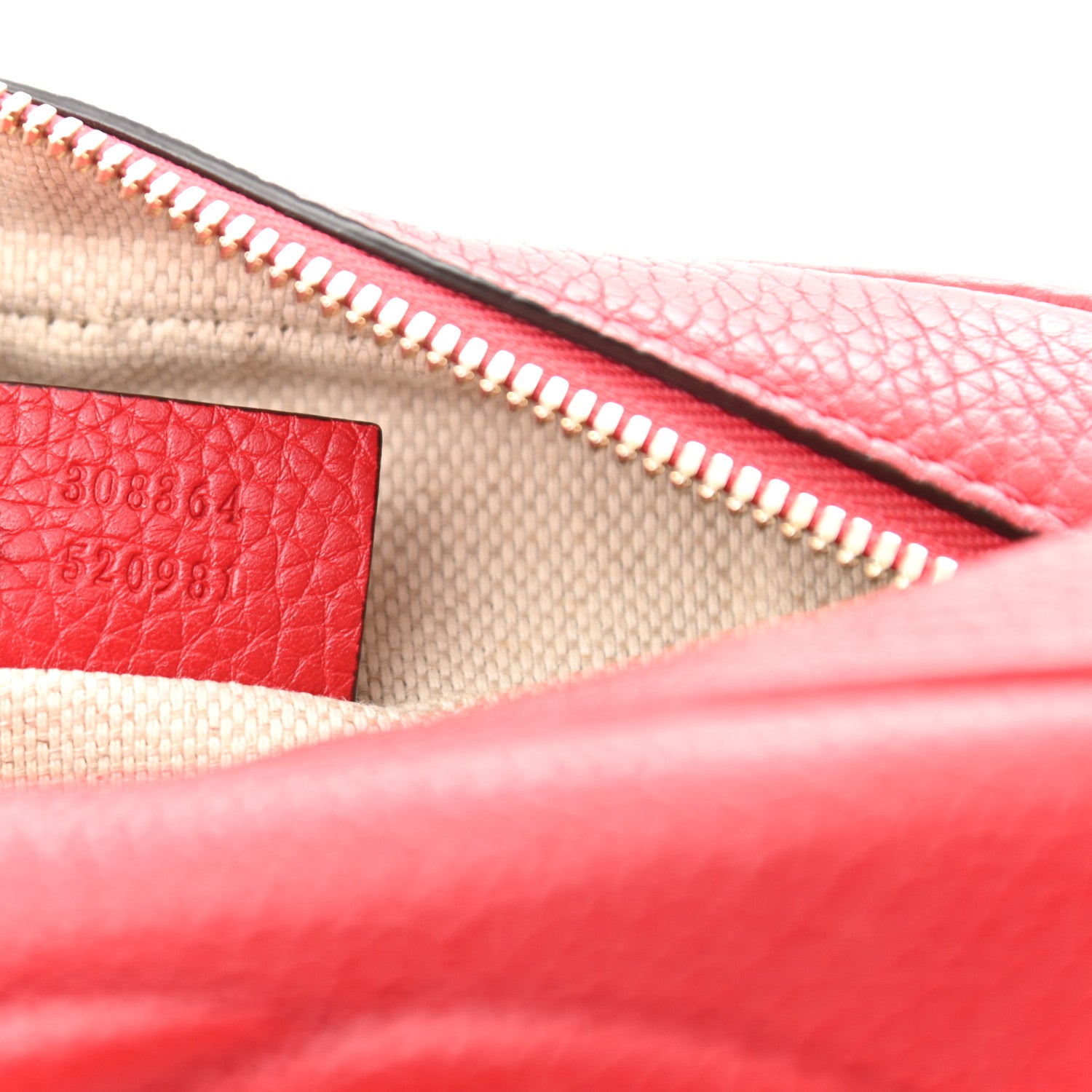 Gucci Pebbled Calfskin Small Soho Disco Bag Tabasco Red 7 of 11