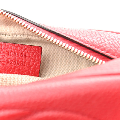 Gucci Pebbled Calfskin Small Soho Disco Bag Tabasco Red 7 of 11