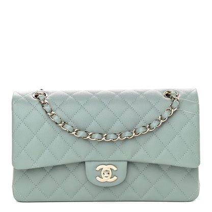 Chanel Caviar Quilted Medium Double Flap Dark Green 1 of 8