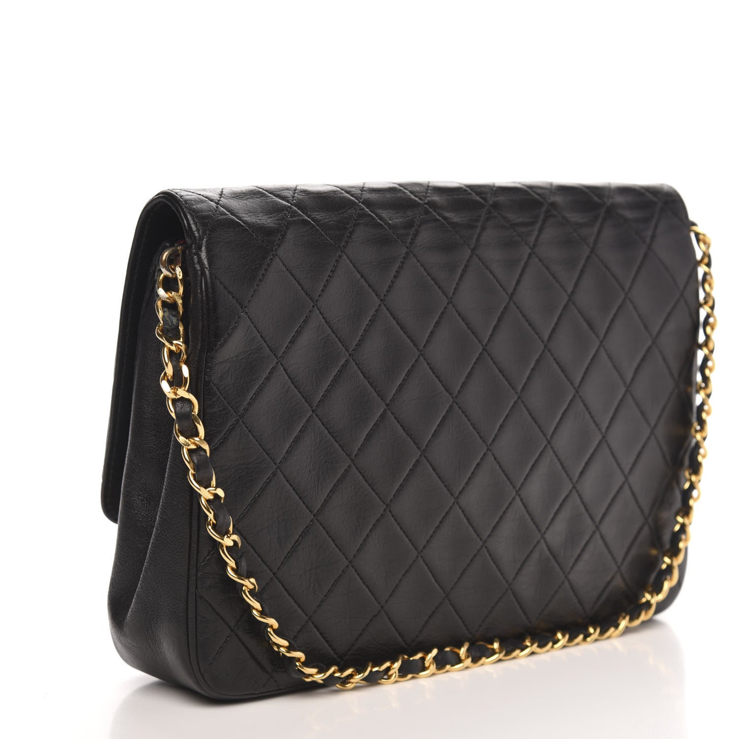 Chanel Lambskin Quilted Medium Single Flap Black 3 of 14