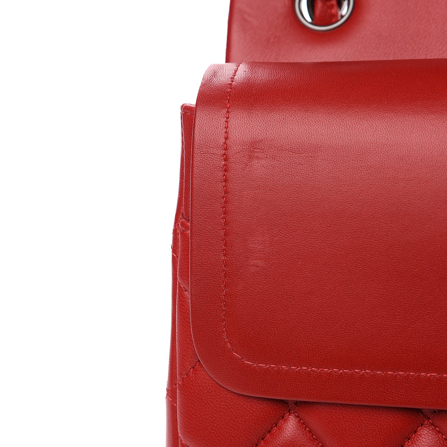 Chanel Lambskin Quilted Jumbo Double Flap Red 9 of 11
