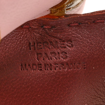Hermes Milo Lambskin Shearling Budy A La Mer Charm  Écru Rouge H Feu Sésame Rose Sakura 3 of 4