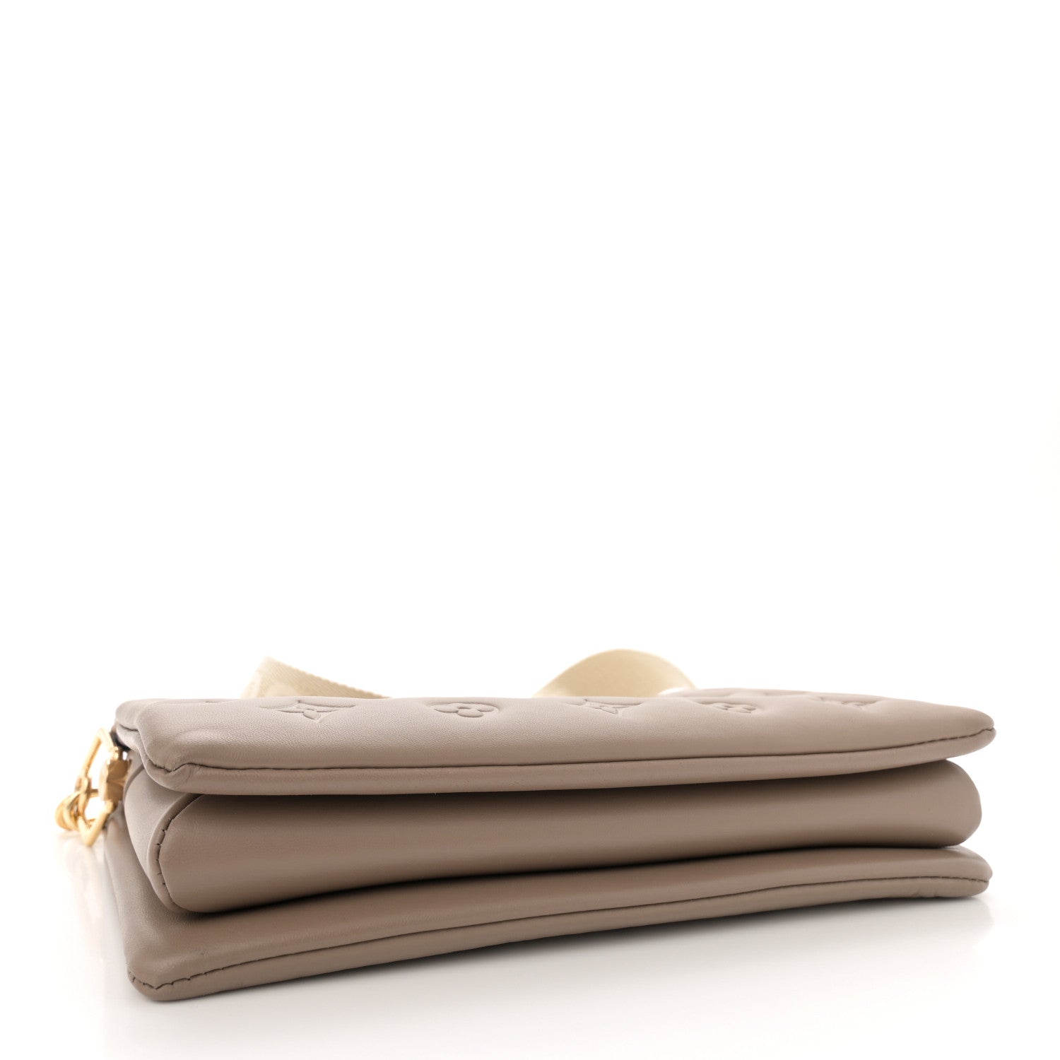 Louis Vuitton Lambskin Embossed Monogram Coussin PM Taupe 4 of 11