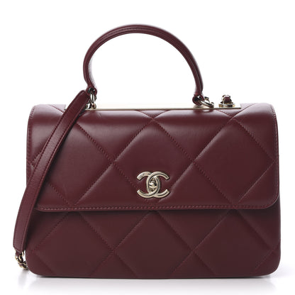 Chanel Lambskin Quilted Medium Trendy CC Flap Dual Handle Bag Burgundy 1 of 12