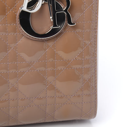 Christian Dior Patent Cannage Medium Lady Dior Brown 10 of 15