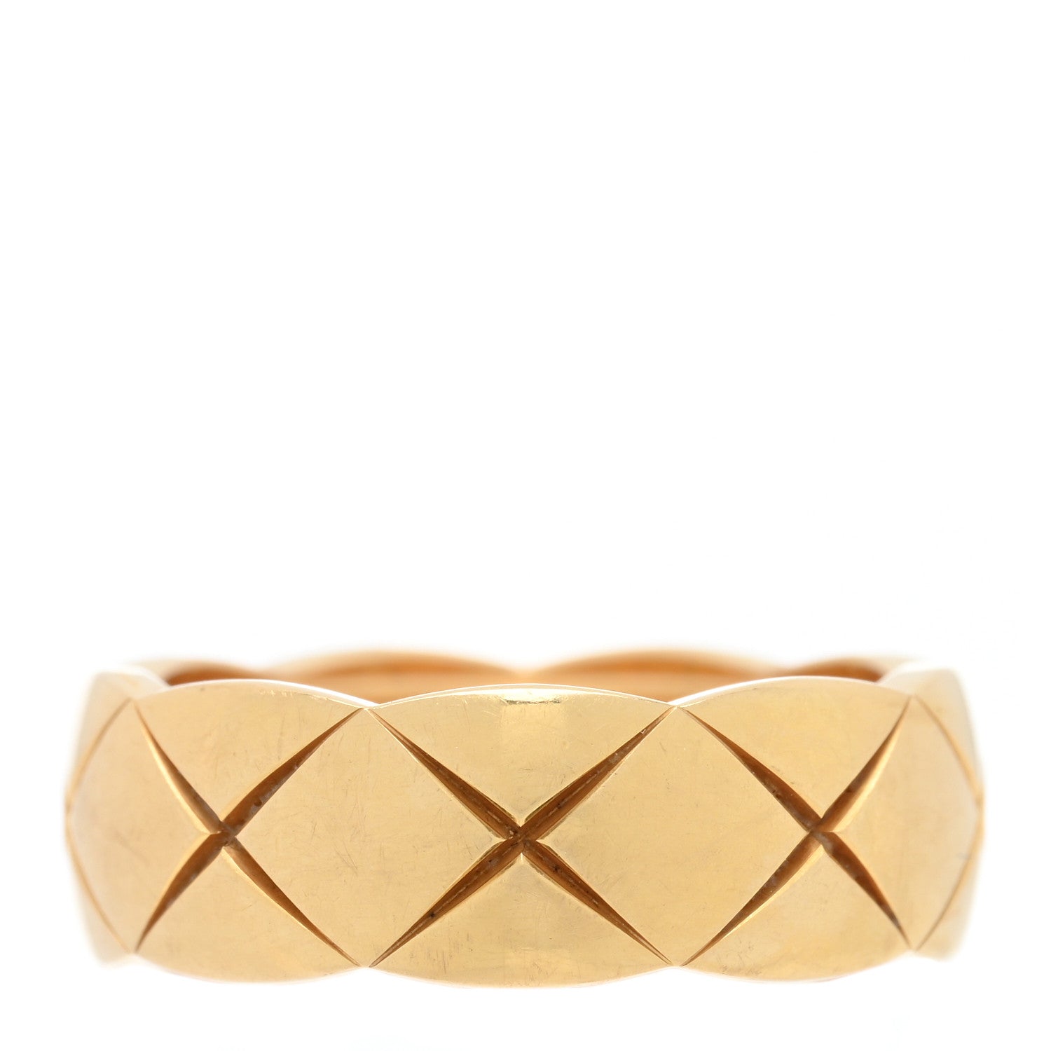Chanel 18K Yellow Gold Small Coco Crush Ring 53 6.5 1 of 5