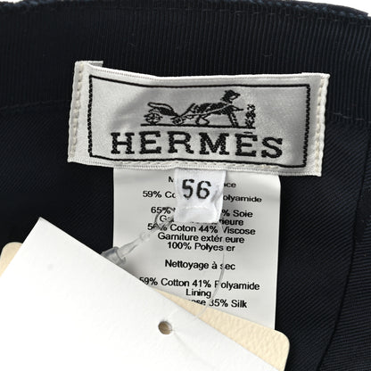 Hermes Cotton Serena Bandana Cap 56 Marine 8 of 9