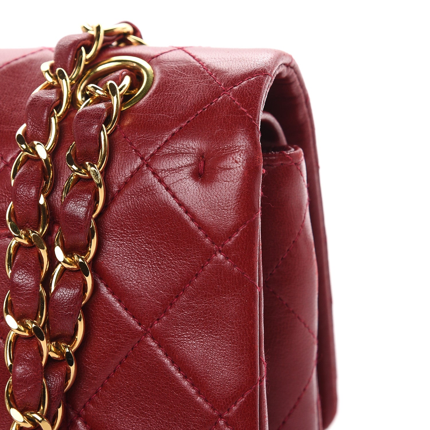 Chanel Lambskin Quilted Medium Double Flap Red 14 of 20
