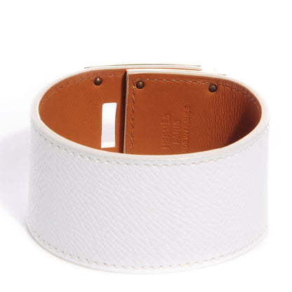 Hermes Epsom Kelly Dog Bracelet White 3 of 6