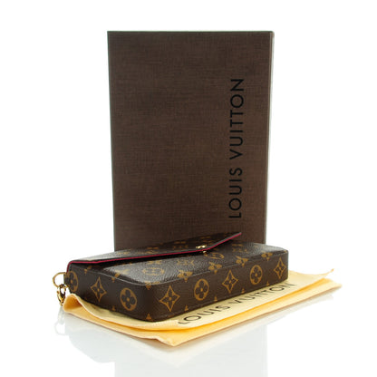 Louis Vuitton Monogram Pochette Felicie Chain Wallet Fuchsia 4 of 9