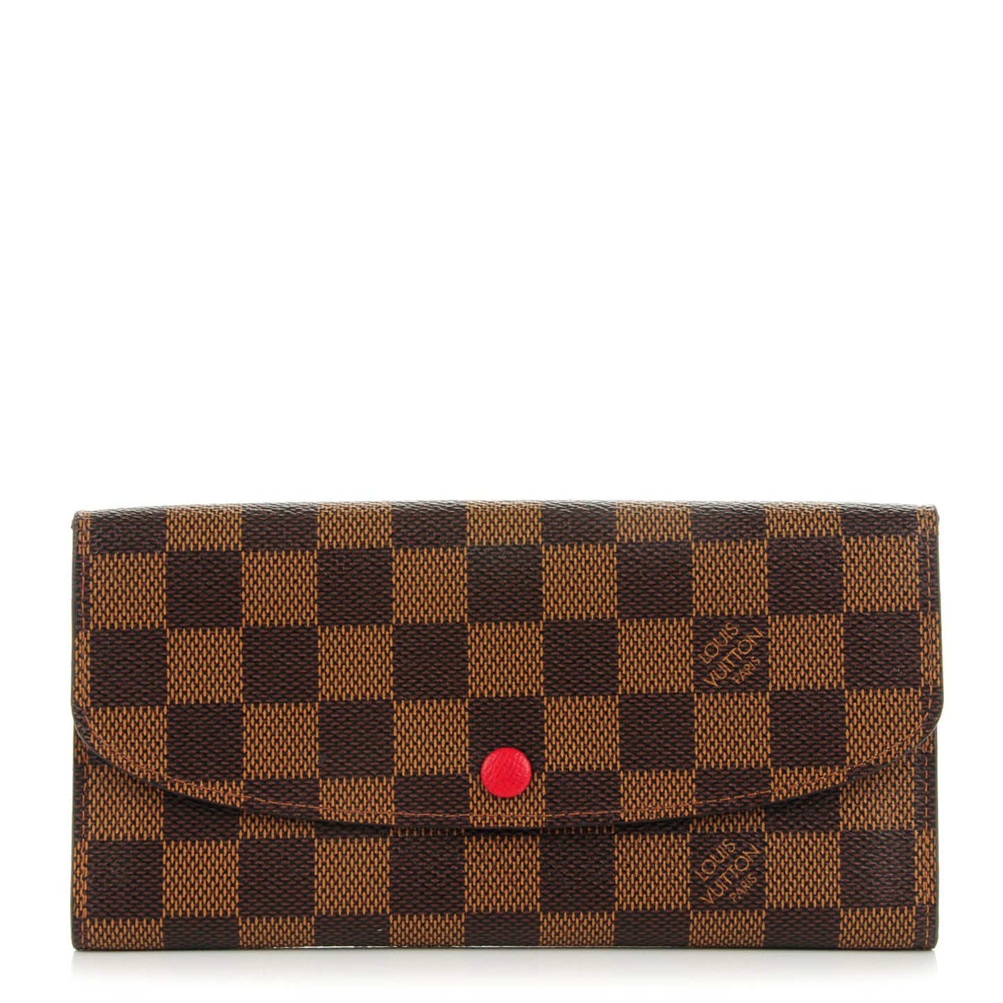 Damier Ebene Emilie Wallet Red