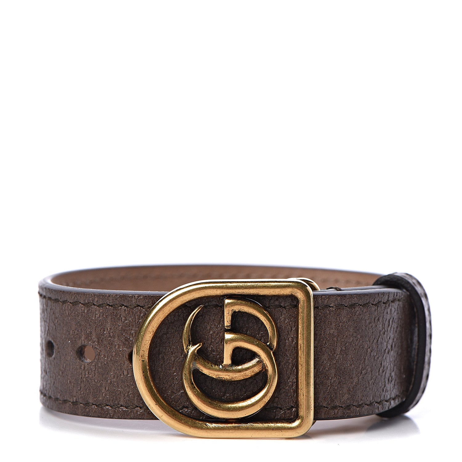 Gucci Calfskin Marmont Double G Bracelet Brown 1 of 4