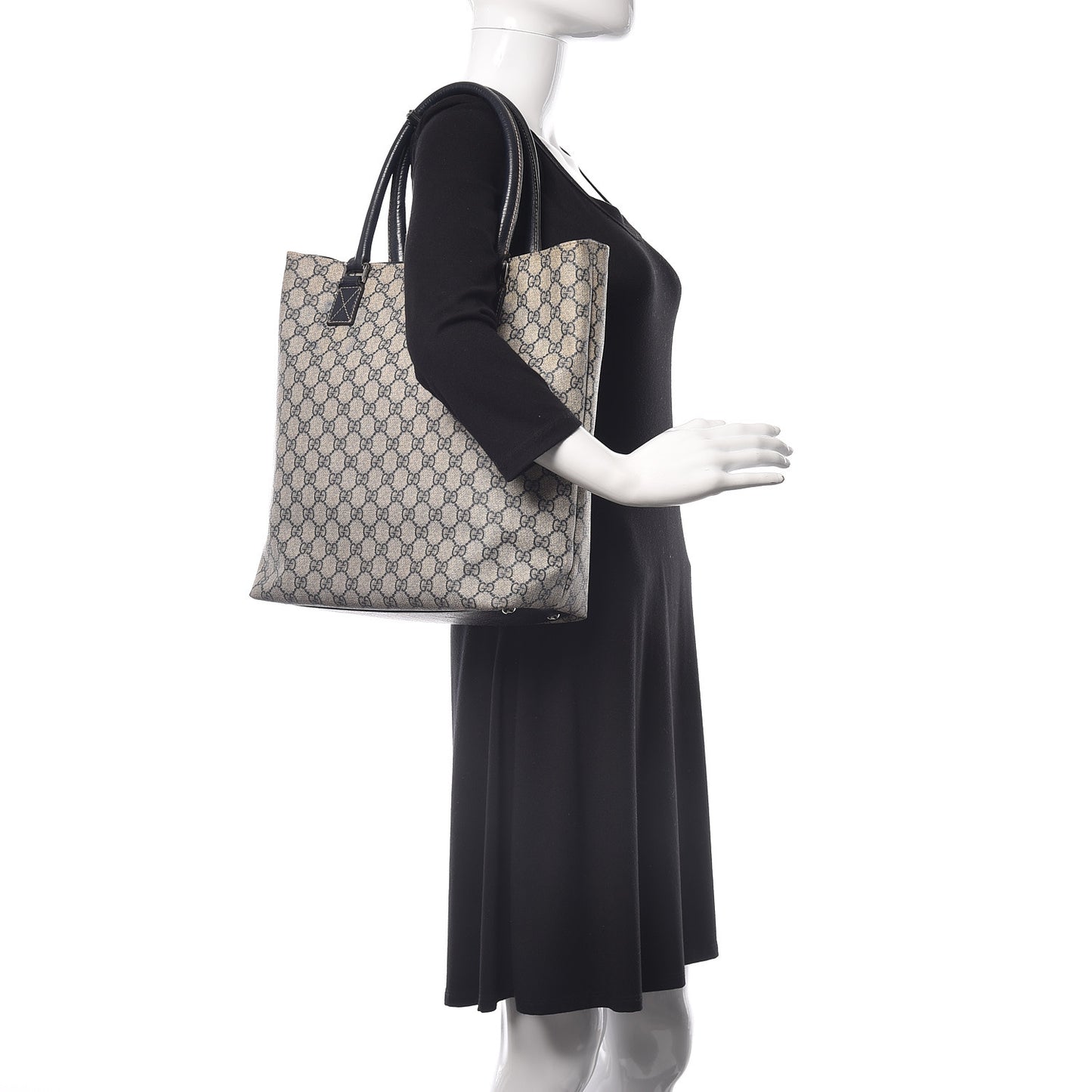 GG Plus Monogram Small Vertical Tote Blue