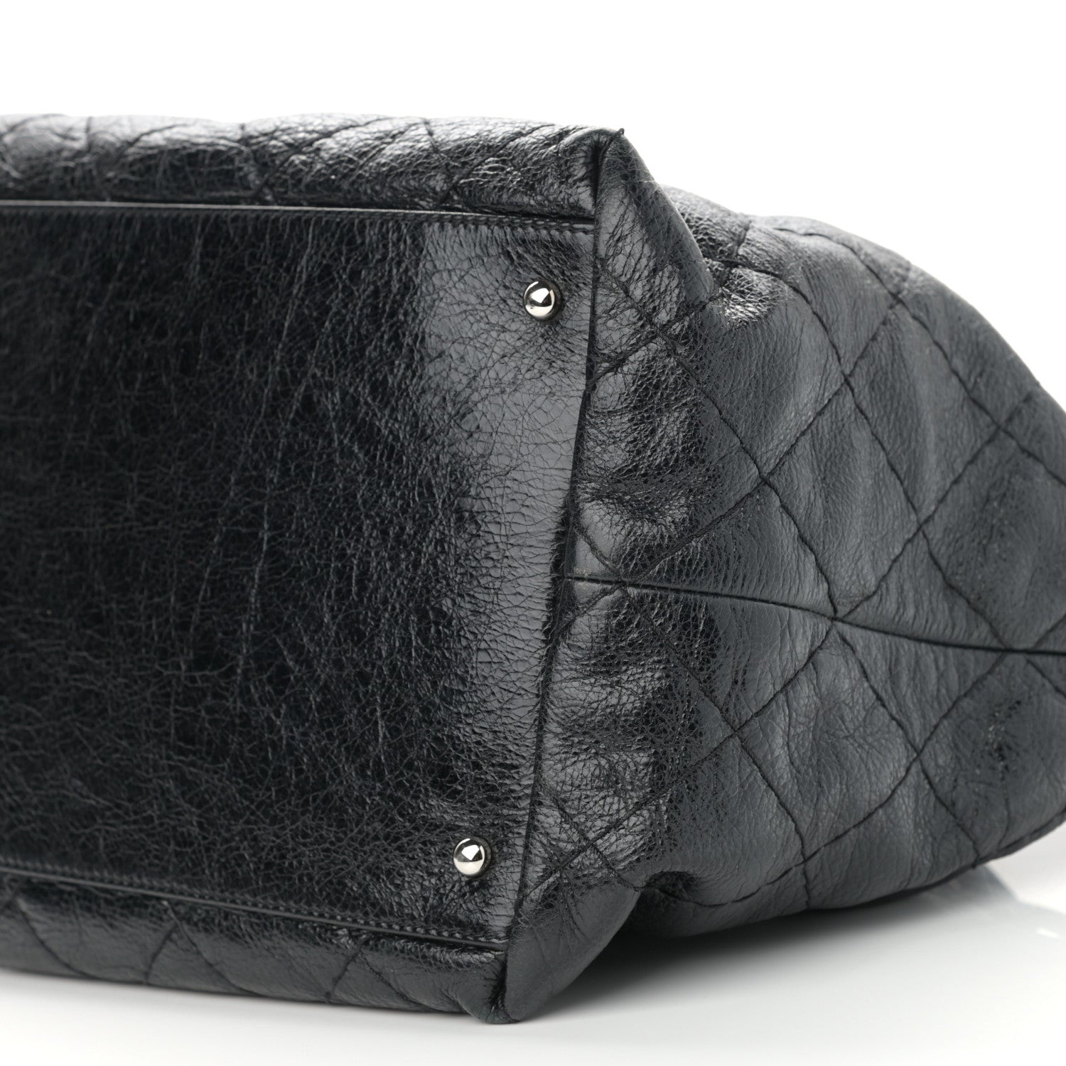Chanel Glazed Calfskin On The Road Drawstring Tote Black 10 of 11