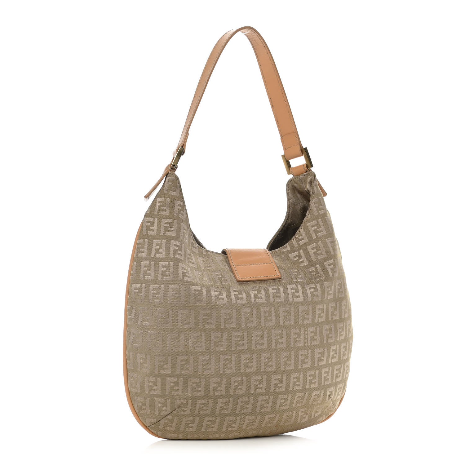 Fendi Zucchino Hobo Beige 3 of 16