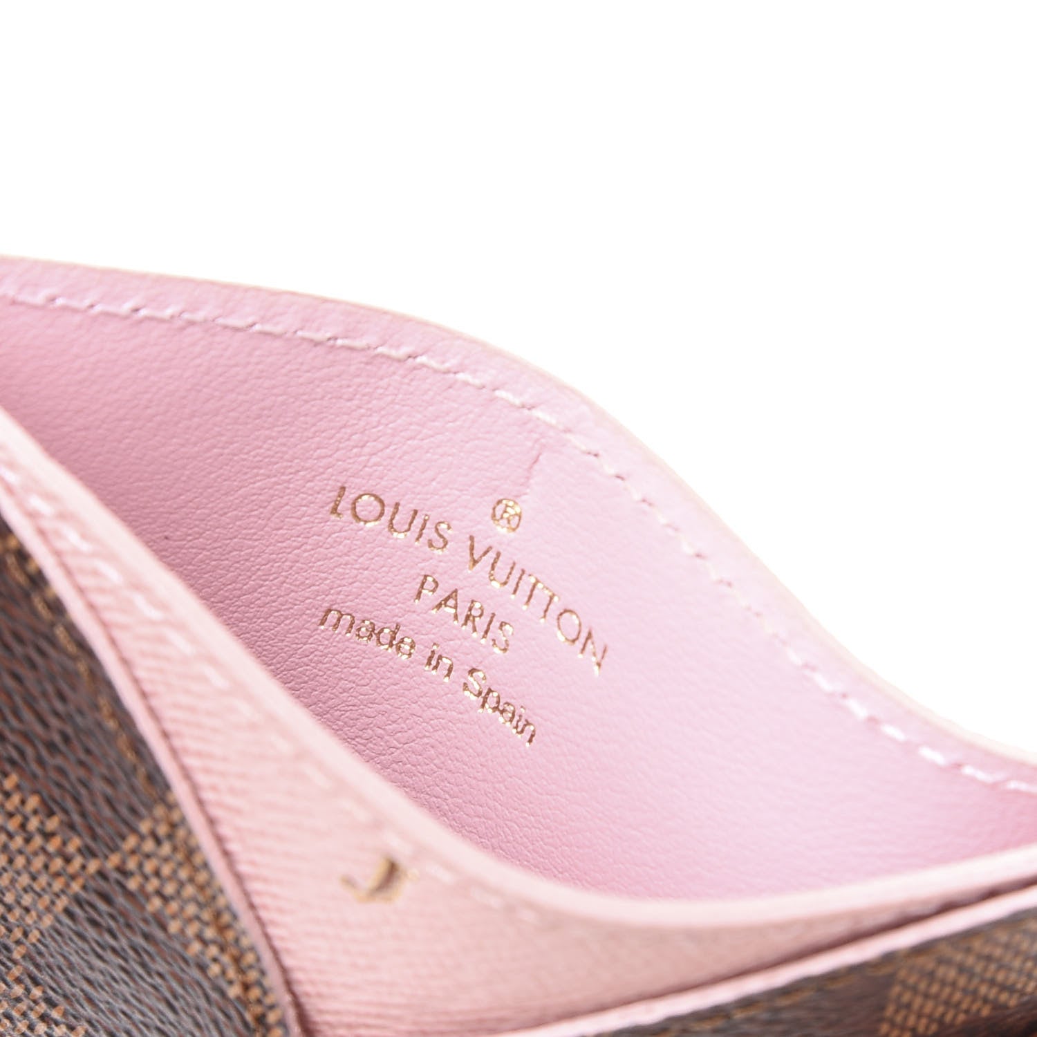 Louis Vuitton Damier Ebene Caissa Card Holder Rose Ballerine 7 of 8