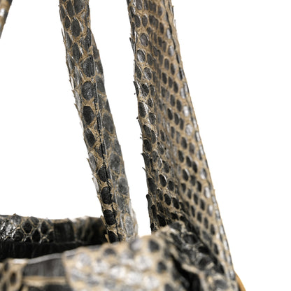 Gucci Snakeskin Medium Hysteria Top Handle Bag Black White 14 of 14