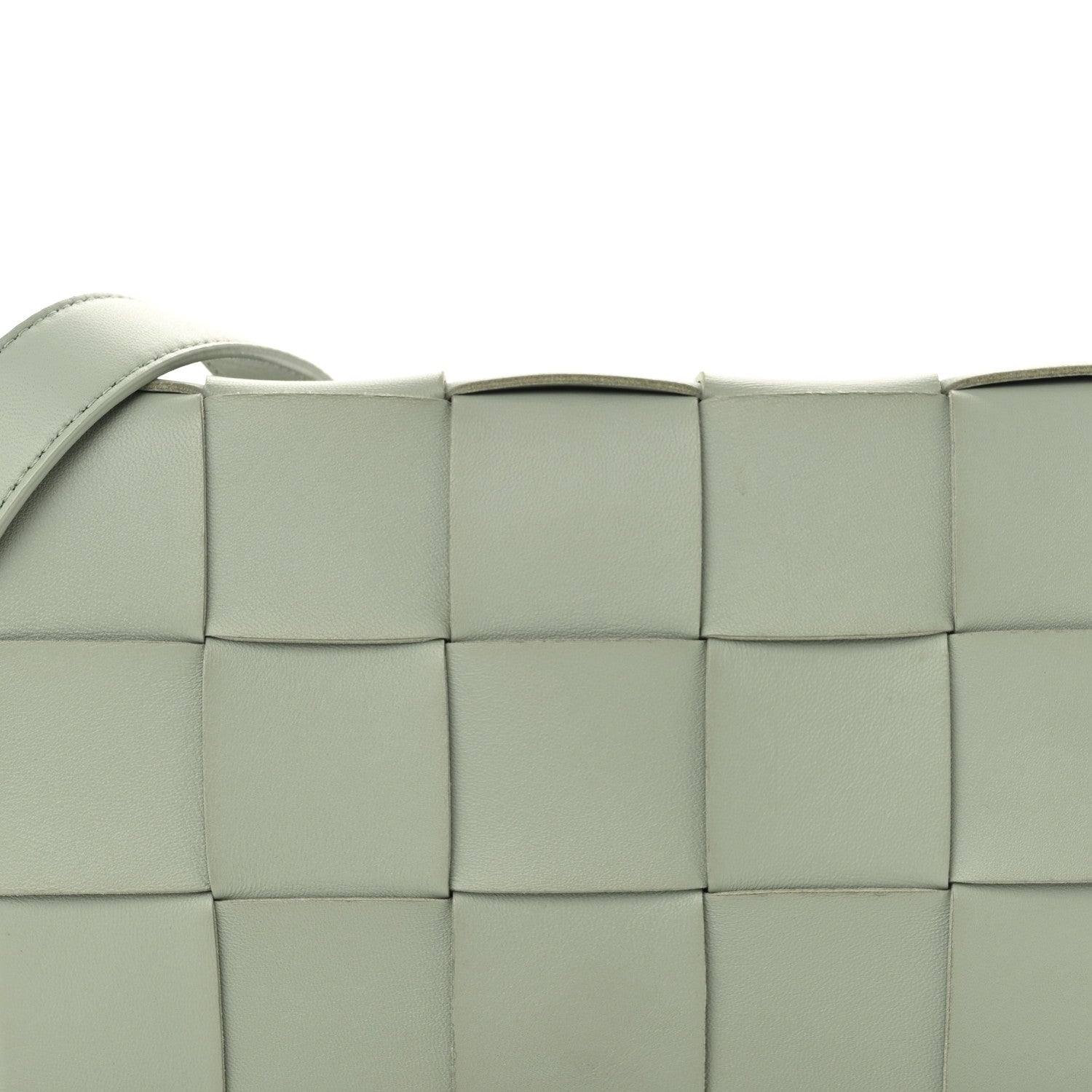 Bottega Veneta Lambskin Maxi Intrecciato Cassette Crossbody Bag New Sauge 8 of 12
