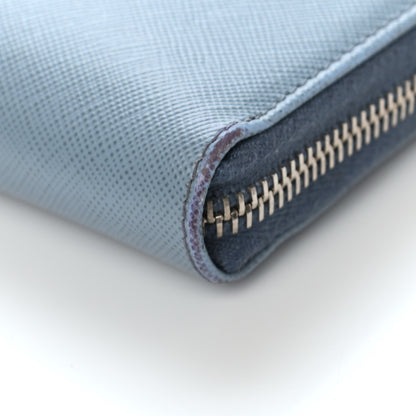 Prada Saffiano Zip Around Document Wallet Lago 10 of 13
