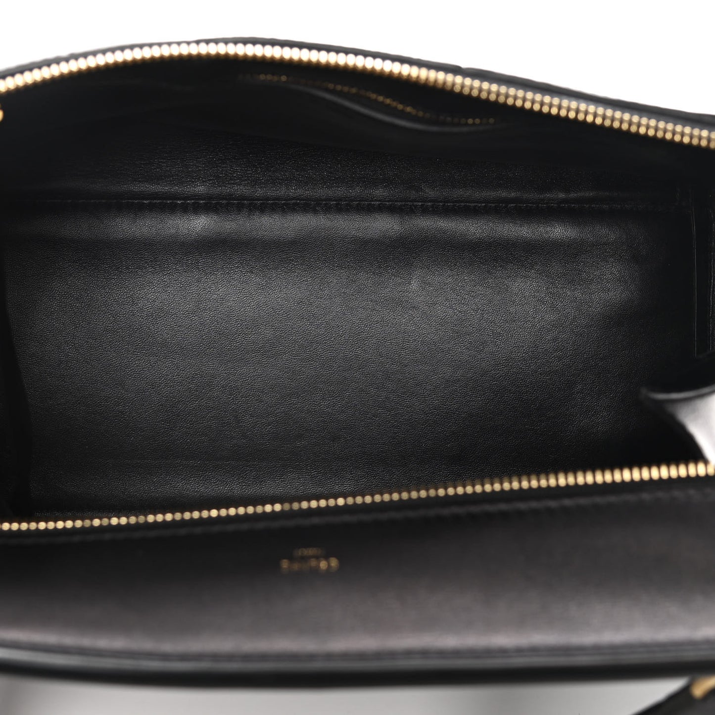 Smooth Calfskin Ostrich Leg Medium Edge Shoulder Bag Black
