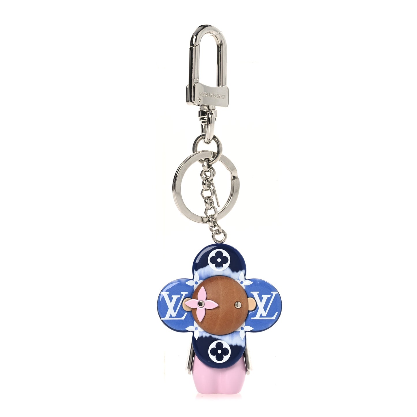 Giant Monogram Vivienne Bag Charm Key Holder Blue