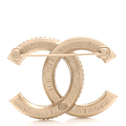 Chanel Metal Chain Quilted CC Brooch Gold 3 of 4