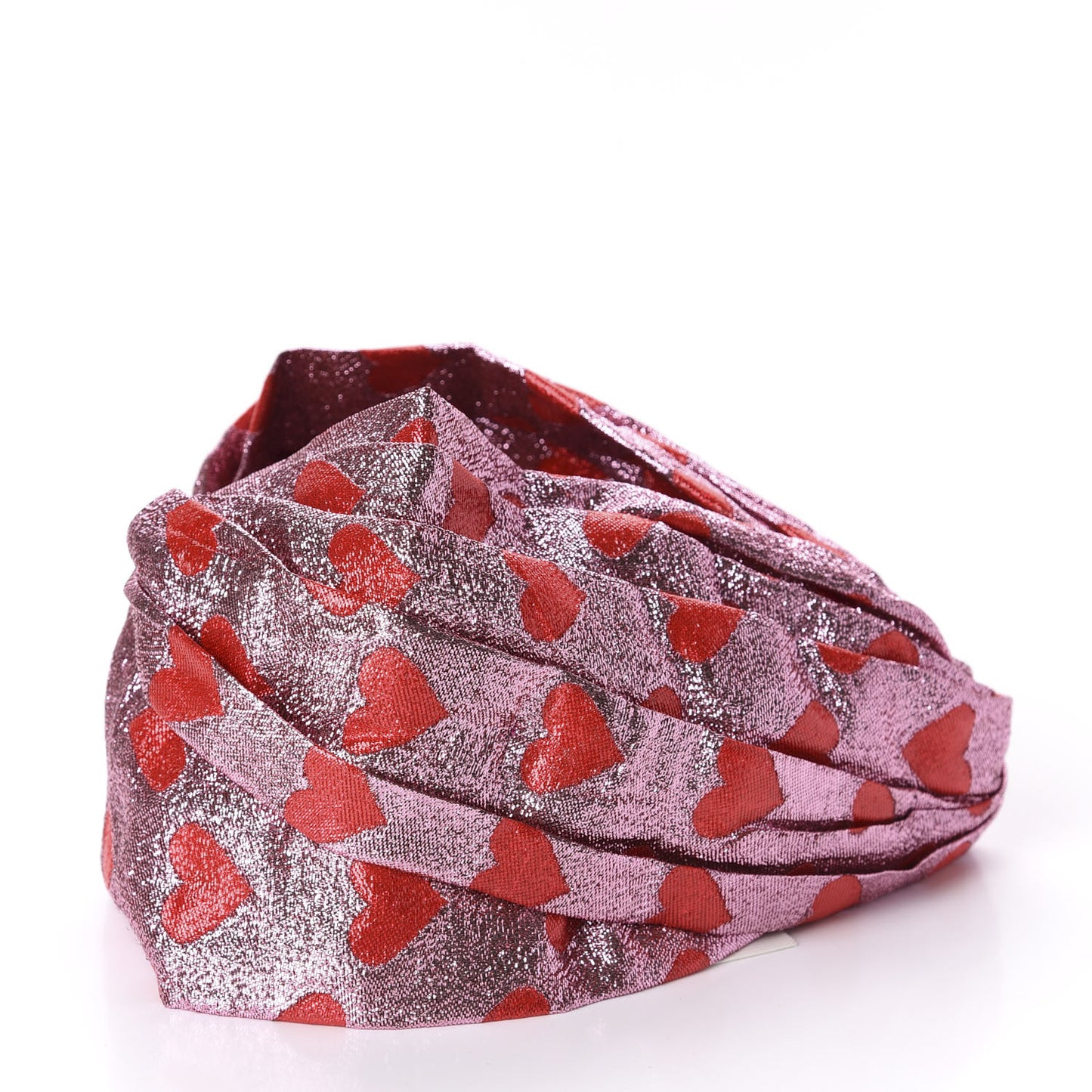 Metallic Lucina Turban Pink Red