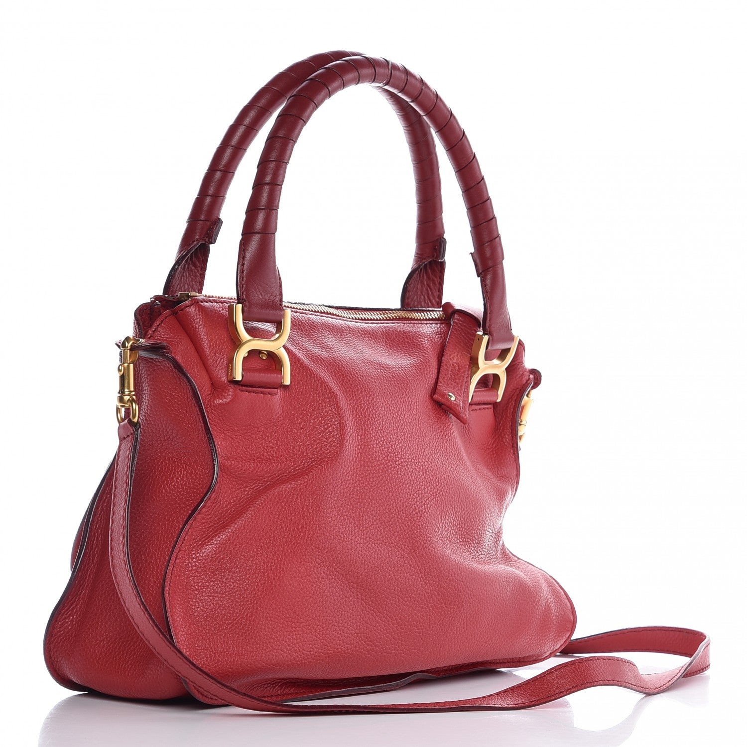 Chloe Calfskin Medium Marcie Satchel Acerola 4 of 15