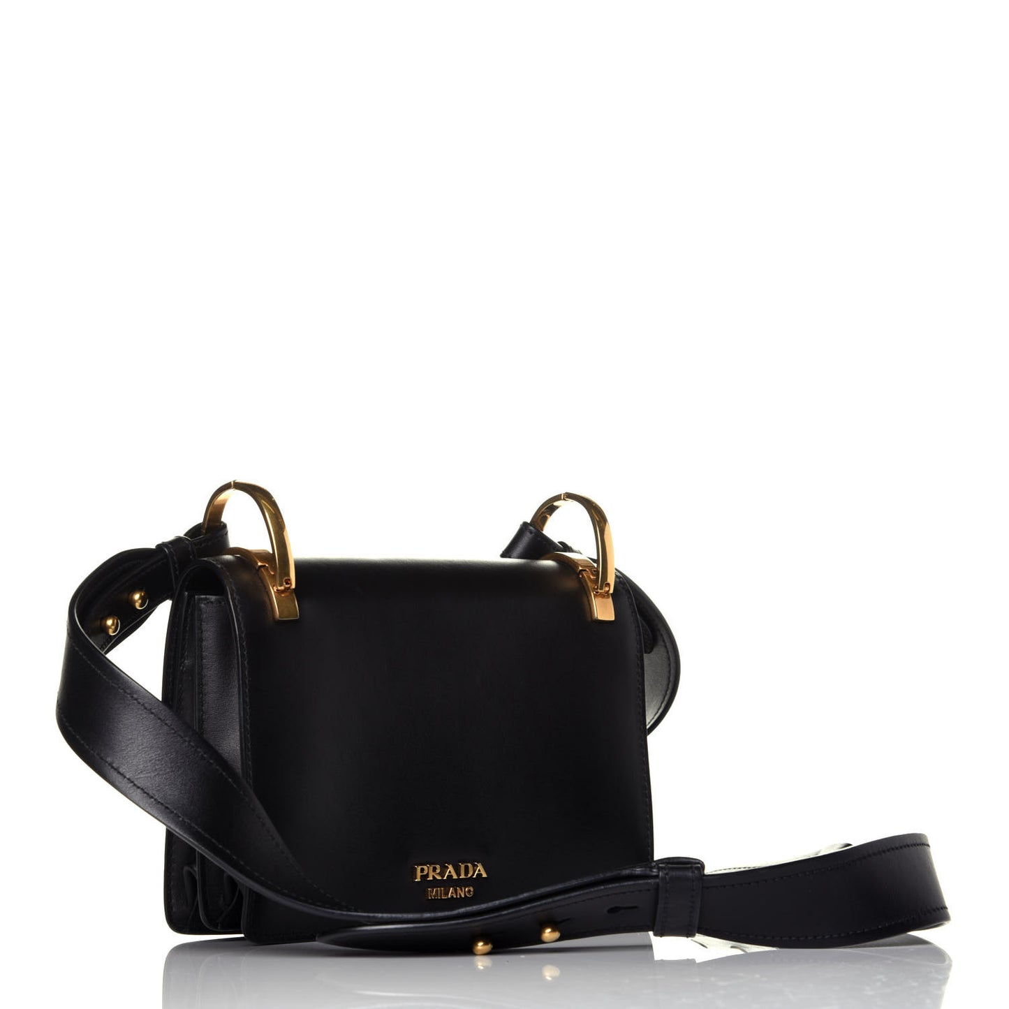 Antic Soft Padlock Shoulder Bag Black