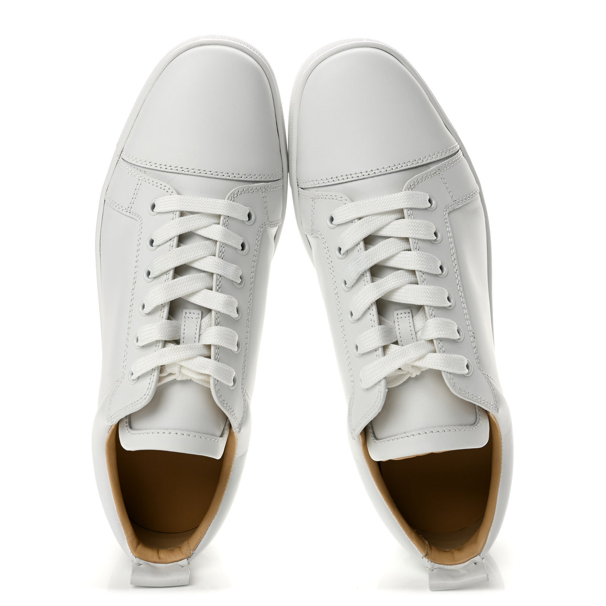 Christian Louboutin Calfskin Mens Louis Junior Flat Sneakers 44 White 2 of 10