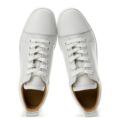 Christian Louboutin Calfskin Mens Louis Junior Flat Sneakers 44 White 2 of 10